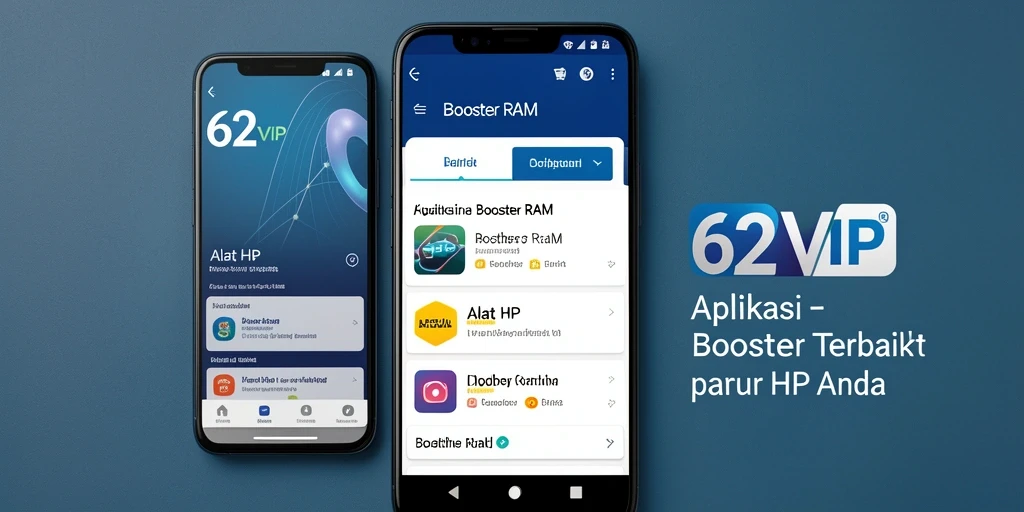 Screenshot aplikasi 62VIP memperlihatkan antarmuka pengguna yang sederhana dan fungsional.